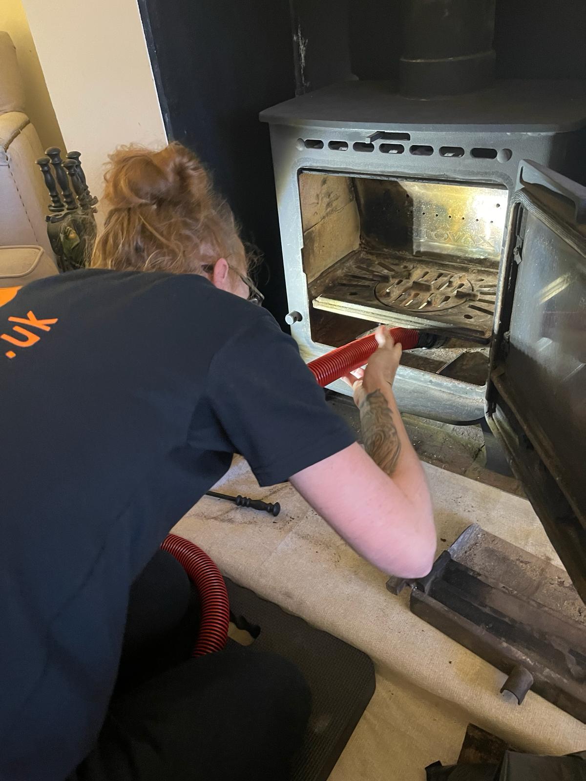 A professional chimney cleaning service being conducted in Essex